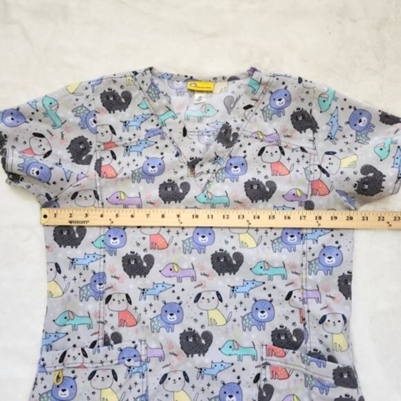 WonderWink nurse hospital scrubs-cats & dogs size M - Picture 8 of 8